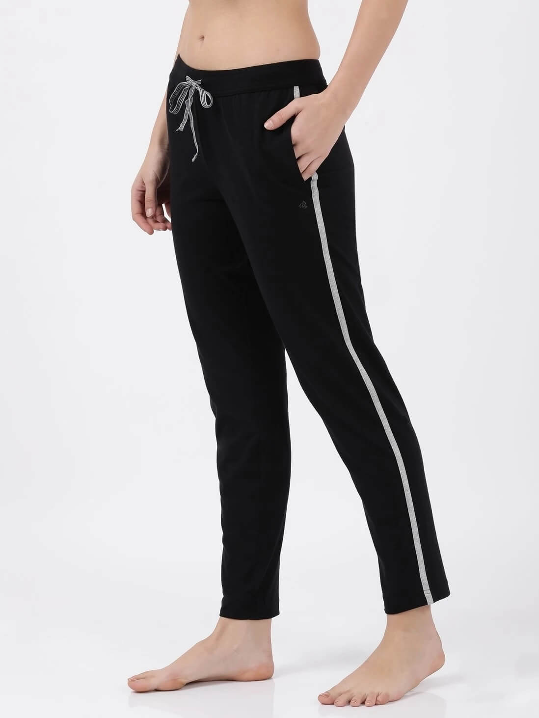 Jockey Women's Cotton Contrast Side Piping and Pockets Track pant -1305 –  Online Shopping site in India